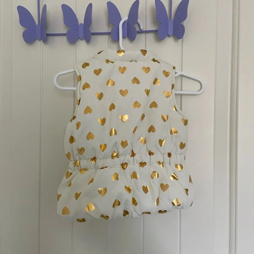 NWOT |‎ Healthtex baby baby girl’s patterned puffer vest — 6-9 months